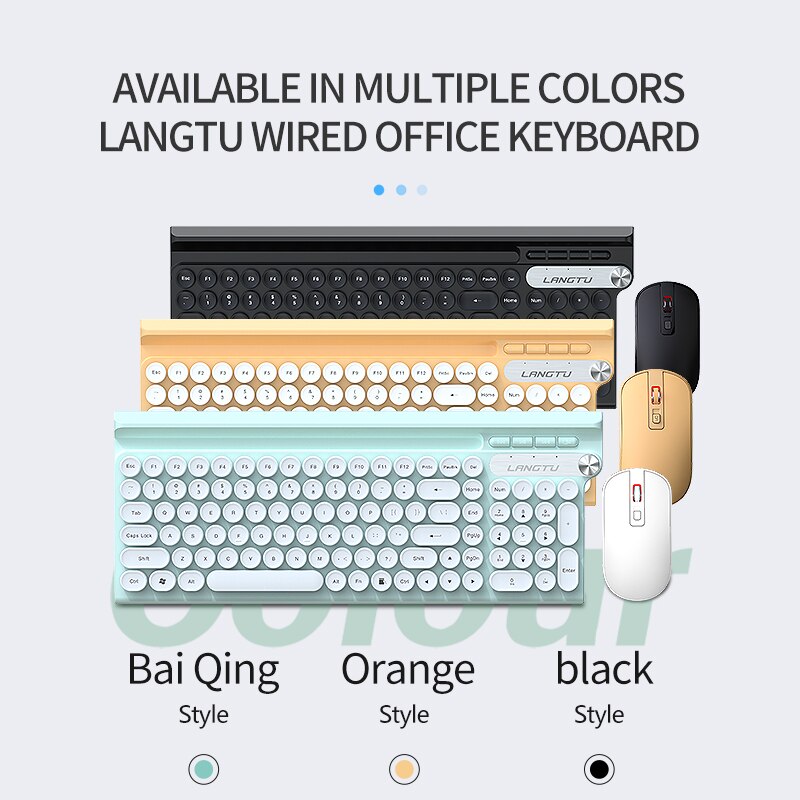 Mini Wireless Keyboard Office Keyboard and Mouse Combo Rechargeable keyboard Protable Mini Multimedia KeyFor Android ios Windows