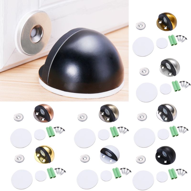 Tope Magnético Para Puerta - Autoadhesivo, Ajustable En Altura, Sin Taladrar, Para Suelo O Pared
