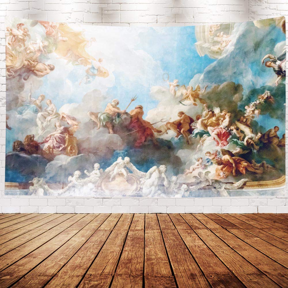Ranska huhtikuu 18 katto maalaus hercules huoneessa kuninkaallisen linnan versailles makuuhuoneen värikkäitä kuvakudoksia