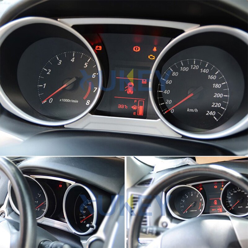 Bijl voor mitsubishi asx outlander sport rvr chroom dashboardpaneel instrumentenpaneel afdekking sierlijst