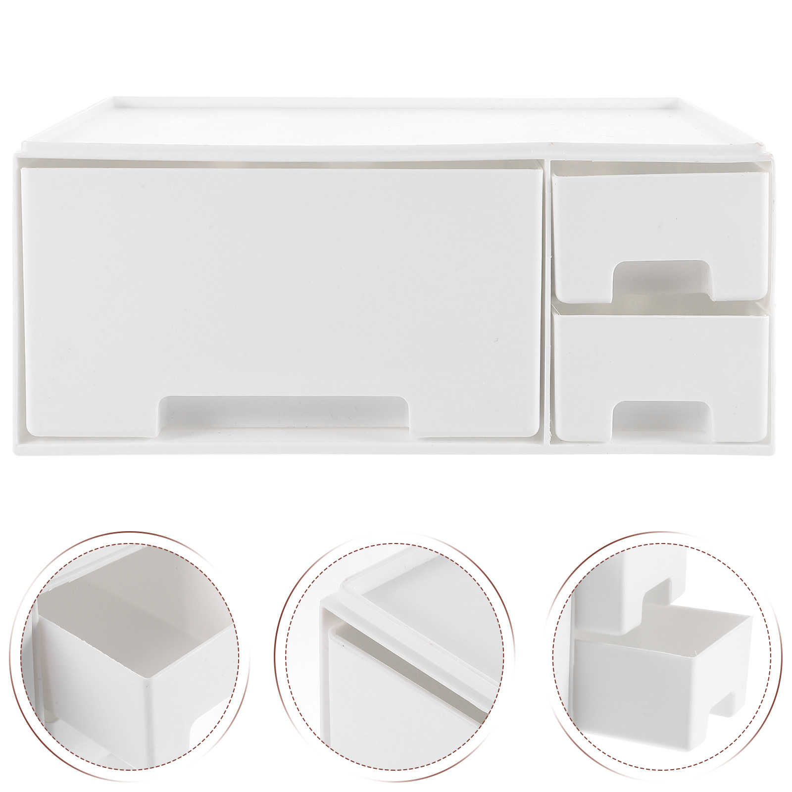 Computer Heightened Shelf Monitor Display Holder Tablet Storage Shelves Desk Stand Rack with Drawer Plastic Abs Laptop Elevated