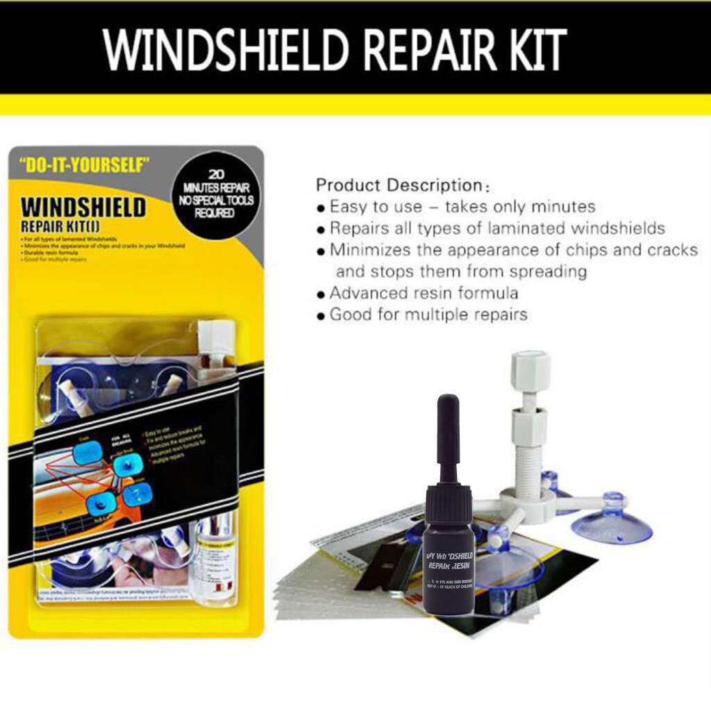 Windshield Repair Kit Automobiles Care Car Auto Maintenance Sets Car Glass Repair Tool Windshield Fillers Adhesives Diy#py10