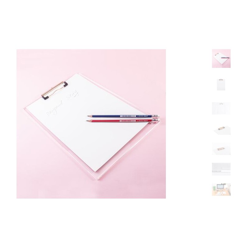 Thickened acrylic A4 folder board,crystal texture File Folders,student office writing pad,drawing sketch clip,office stationery