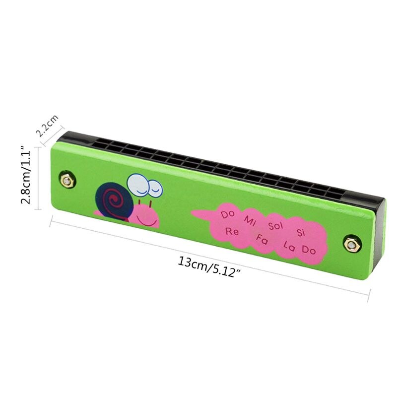 16 Hole Leuke Harmonica Voor Beginners Cartoon Patroon Kinderen Muziekinstrument