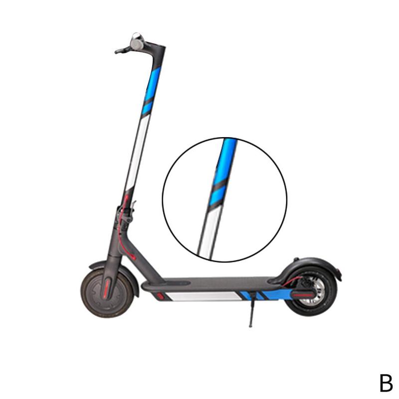 Reflekterende styling klistremerker sikkerhets rullebrett advarsel stripe elektrisk scooter deler til xiaomi mijia  m365 scooter reflekterende: B