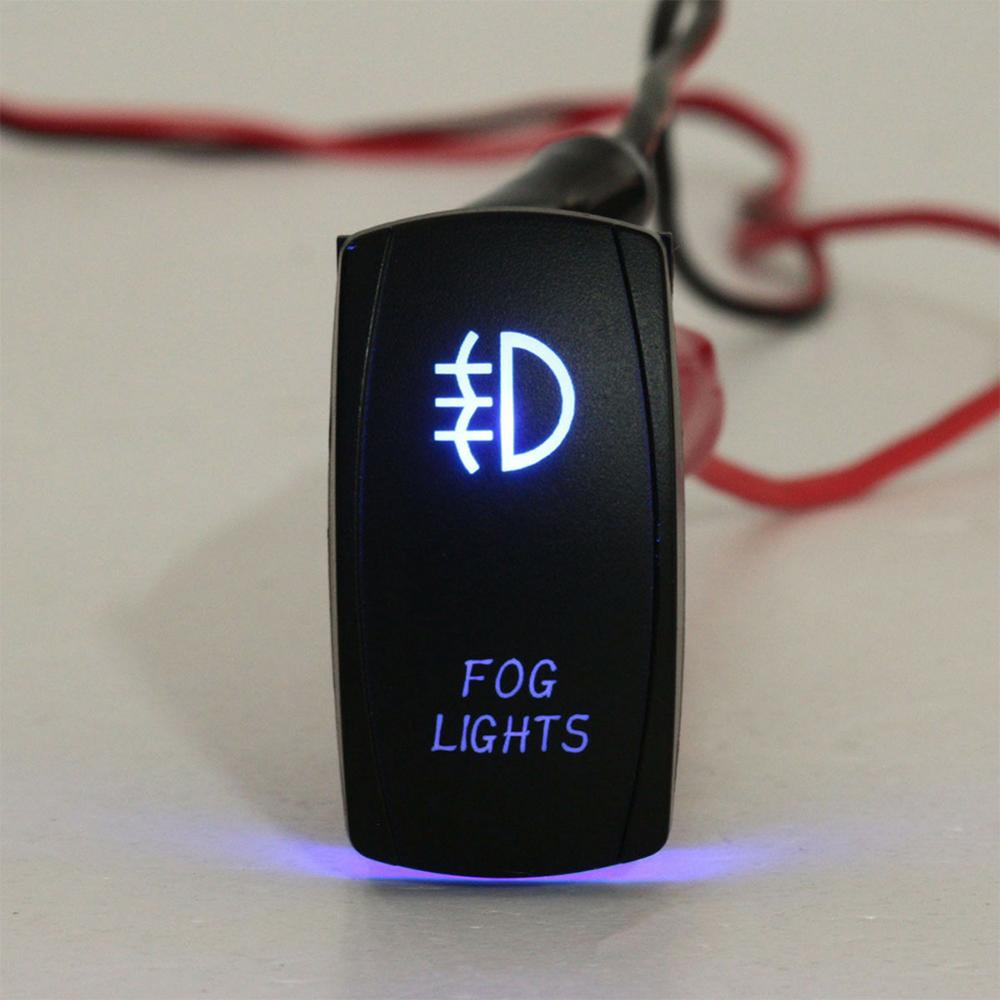 Universal Blue LED Fog Light Driving Lamp Wiring Harness Fuse Switch 12V 40A Relay Wiring Harness Fog Light Switch