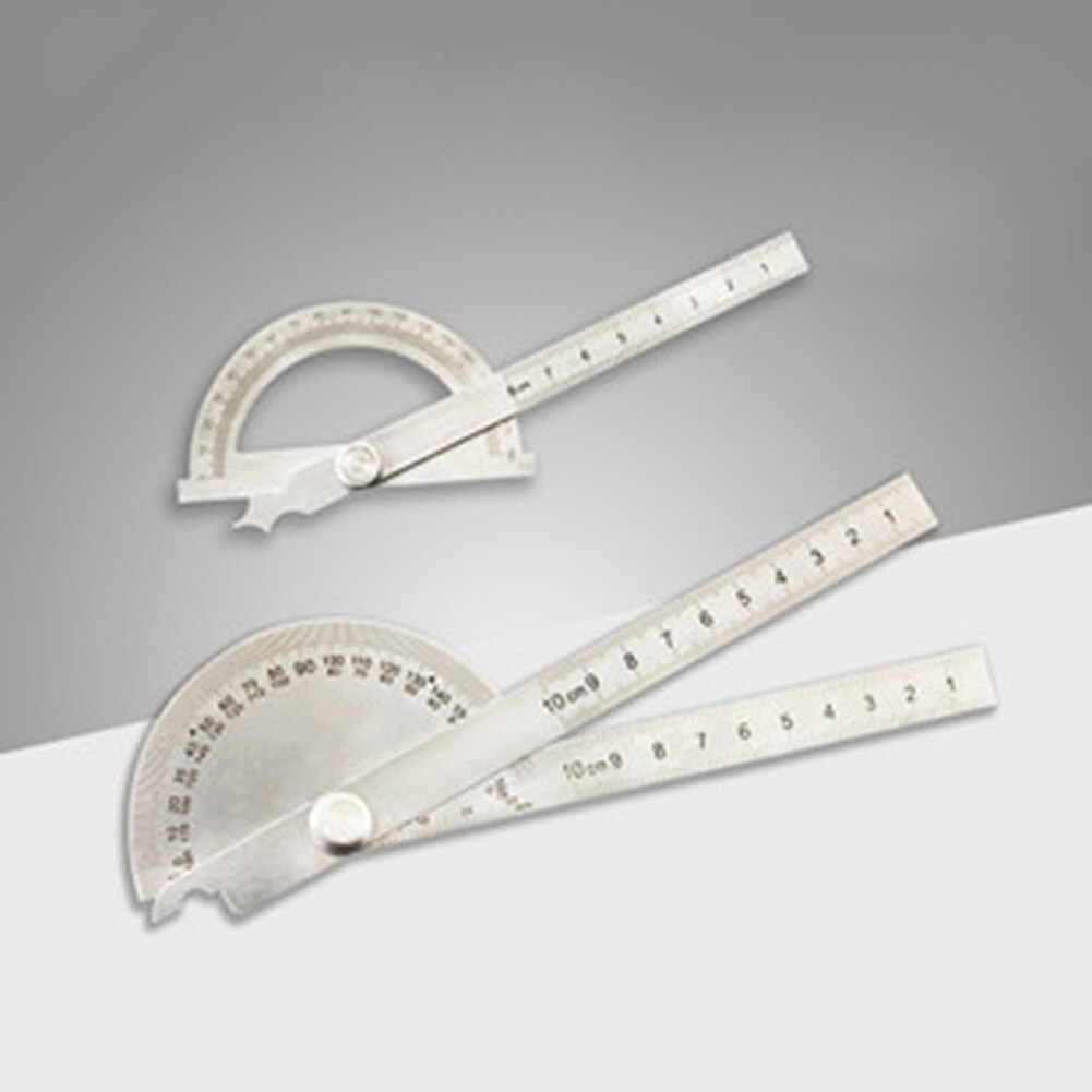 Règle multifonction en acier inoxydable, coulissant, réglable, Angle combiné, outil de mesure du niveau du rapporteur, rapporteur 180 °