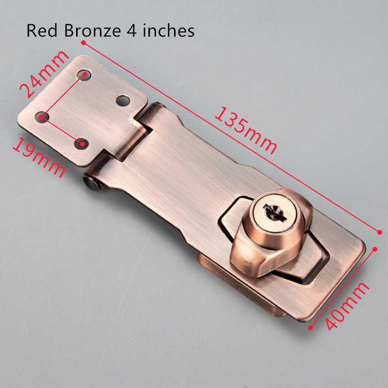 Punch-free With Lock Drawer Locks Letter Box Locker Double Door Cabinet Lock Office Cabinet Security Combination Lock: black