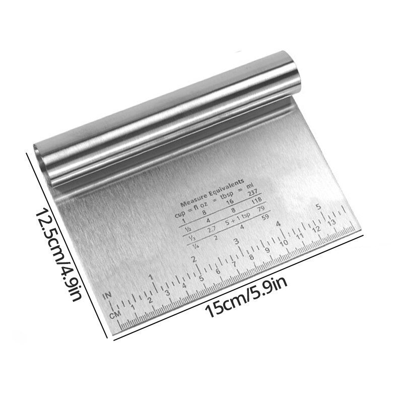 Leeseph Multi-purpose Stainless Steel Scraper & Chopper, Dough Scraper, Pizza Dough Cutter , kitchen tools: Pink