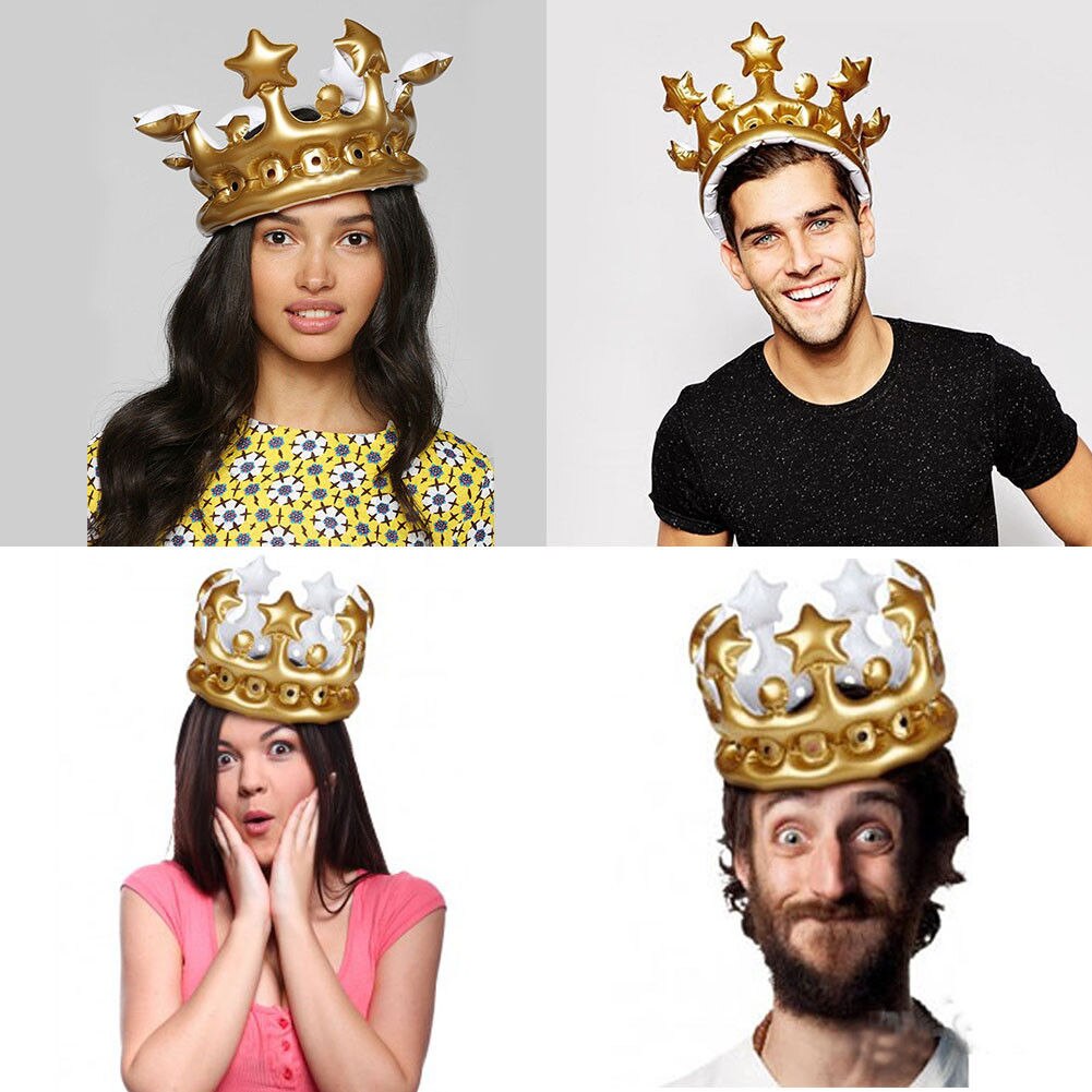 Chapeau couronne en or pour enfants et adultes, chapeau d&#39;anniversaire, King, jouet, décoration de fête,