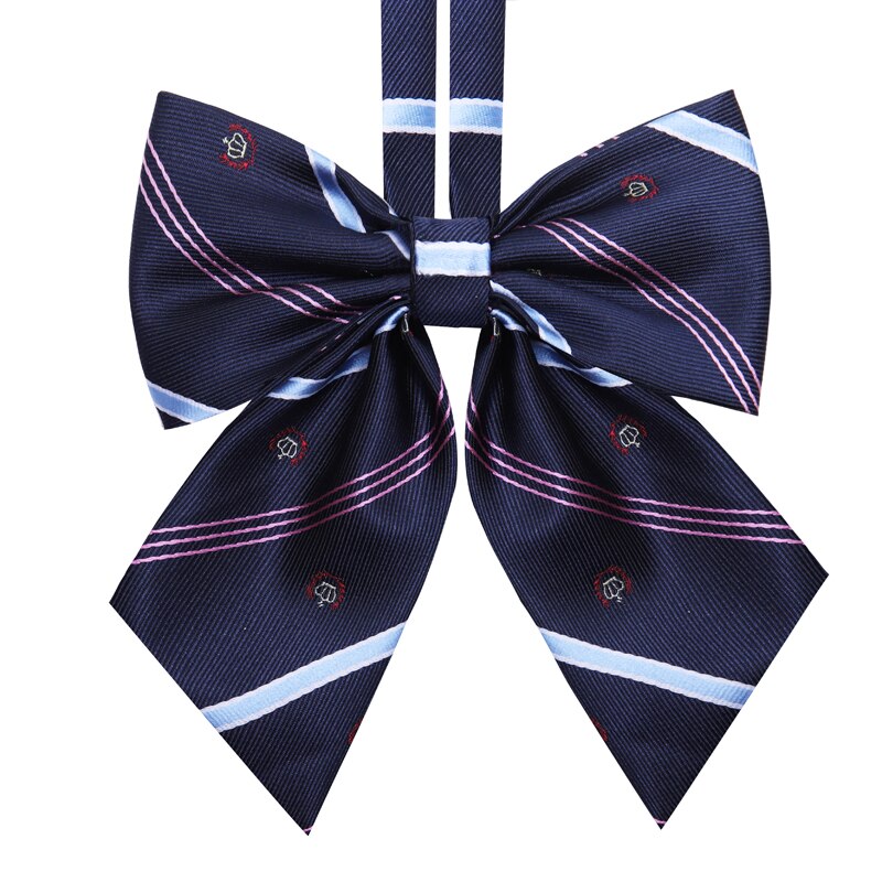 Ties Women Solid Striped Print Silky Womens Bows Tie All-match School Students Leisure Japanese Style Trendy Simple College Chic