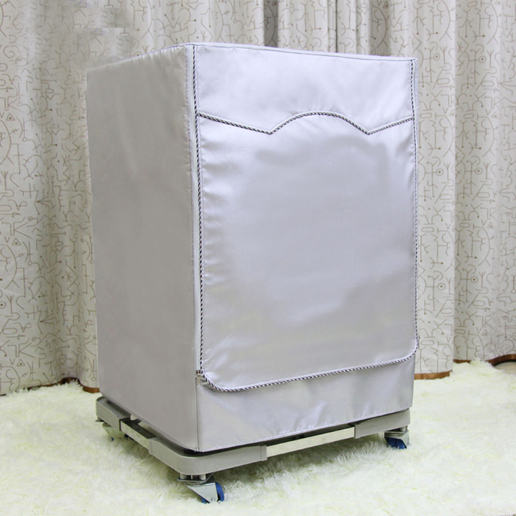 Outdoor Washing Machine Cover Waterproof And Outdoor Sunscreen Laundry Dryer Cover Sunscreen Laundry Silver Coating Dustproof: Default Title