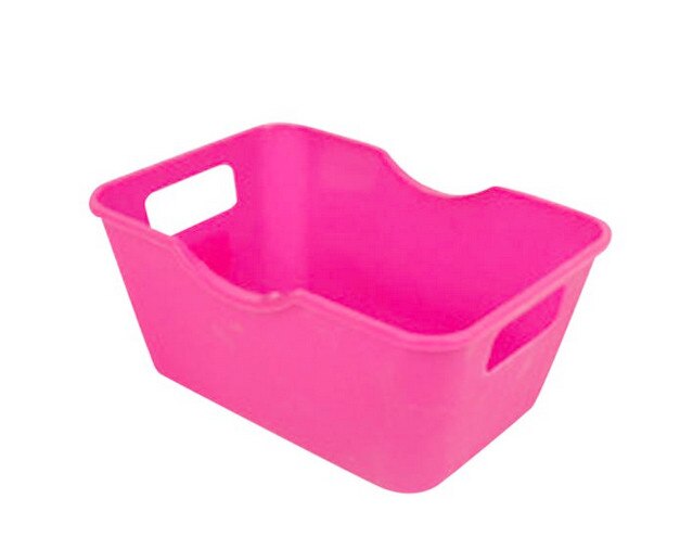 Plastic Office Desktop Storage Boxes Makeup Organizer Storage Box Accessories Housekeeping Home Organization Organizers: Hot Pink