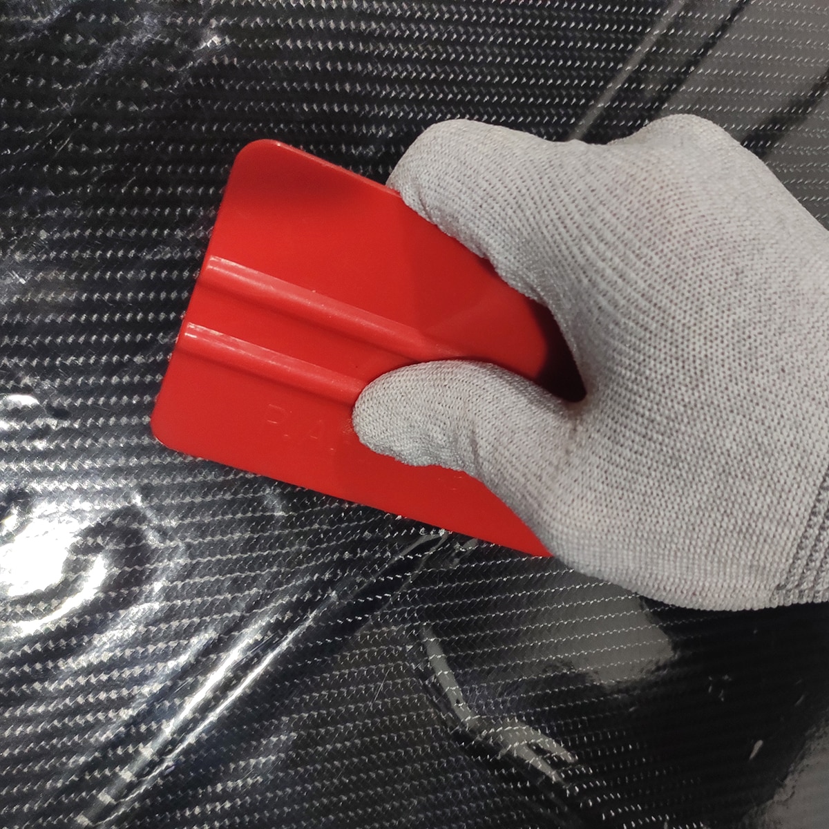 Rød gummiskraber bil klistermærke installere skraber værktøjer vinyl bil film wrap plast skraber vinduesfarver værktøjer 10 x 7.3cm