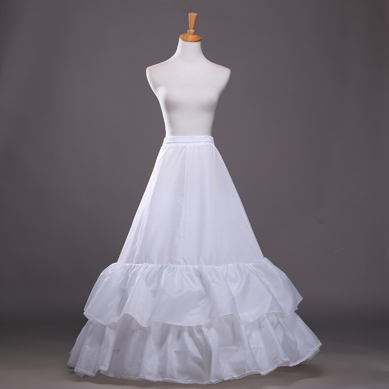 Braut Rock 2 Hoops Zwei Schichten Von Rüschen Petticoat Lange Tüll Röcke Frauen Unterrock Für Hochzeit Kleid