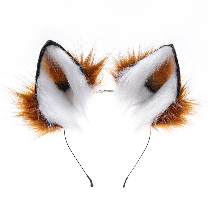 Pelztier Katze Fuchs Ohr Haarreifen Verstellbarer Halloween Kopfschmuck Cosplay Party Kostüm Requisiten Kopfbedeckung Haarschmuck: verrotten