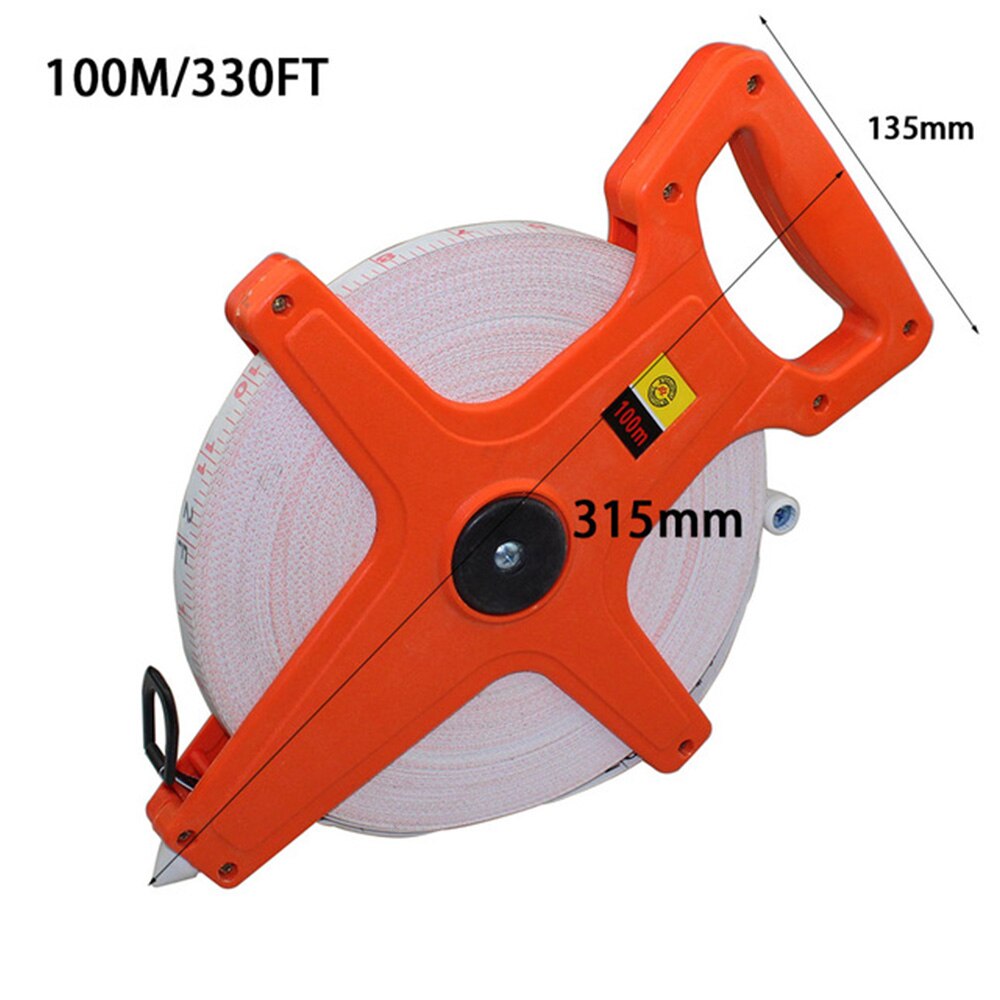 30M 50M 100M Thickened Metric Tape Open Reel Long Steel Tape Measure Measuring Ruler Impact Resistant Woodworking Tools: 01