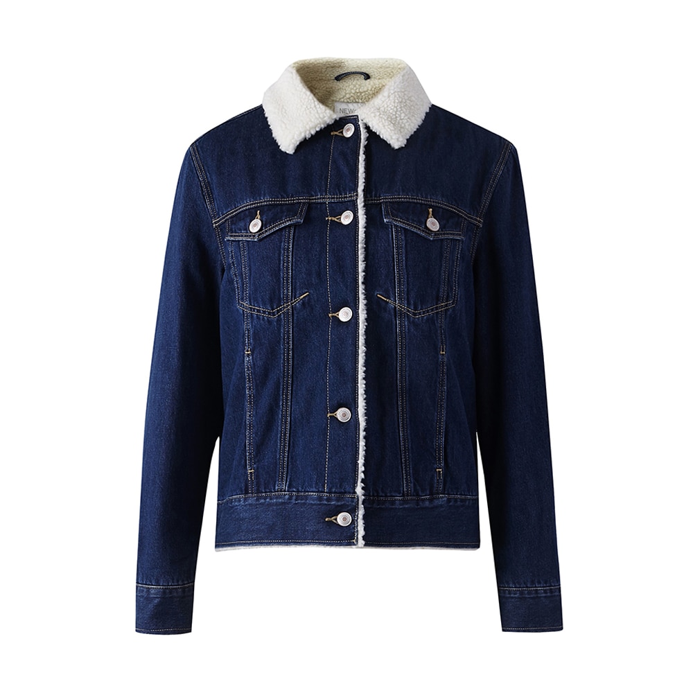 Metersbonwe vinter dam jeans jackor bomull kappa vadderade denim parkas kvinnliga ytterkläder varma jacka kläder