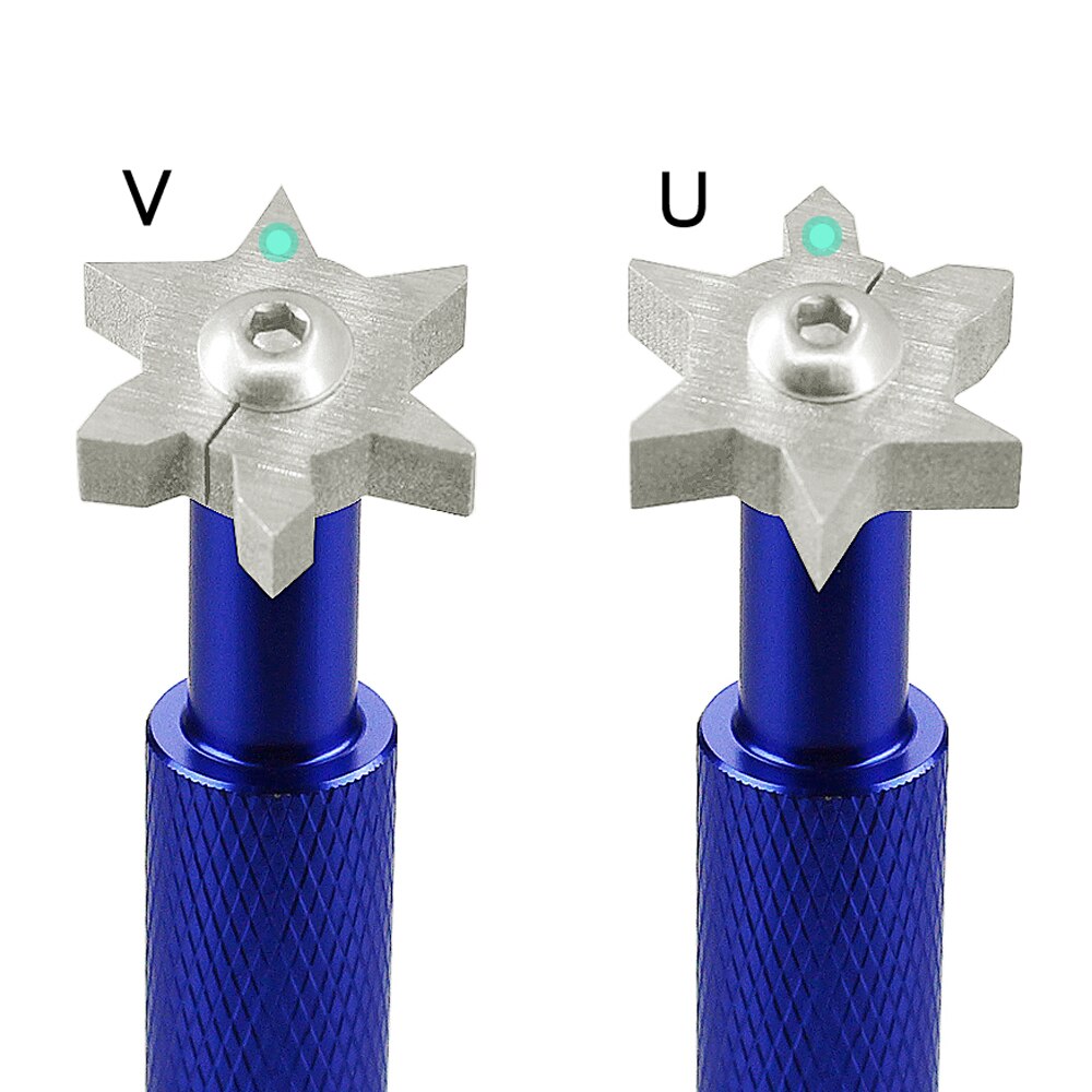 Golf groove værktøj golf iron wedge club groove sharpener cleaner tool vu blade ， 6 cutters golf accessories cleaner practice