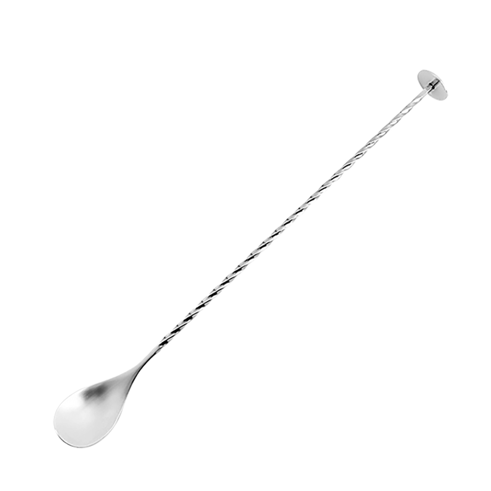 304 Stainless Steel Adjustable Bar Spoon Long Handle Bartender Cocktail Stirring Spoon Screw Bar Spoon: Default Title