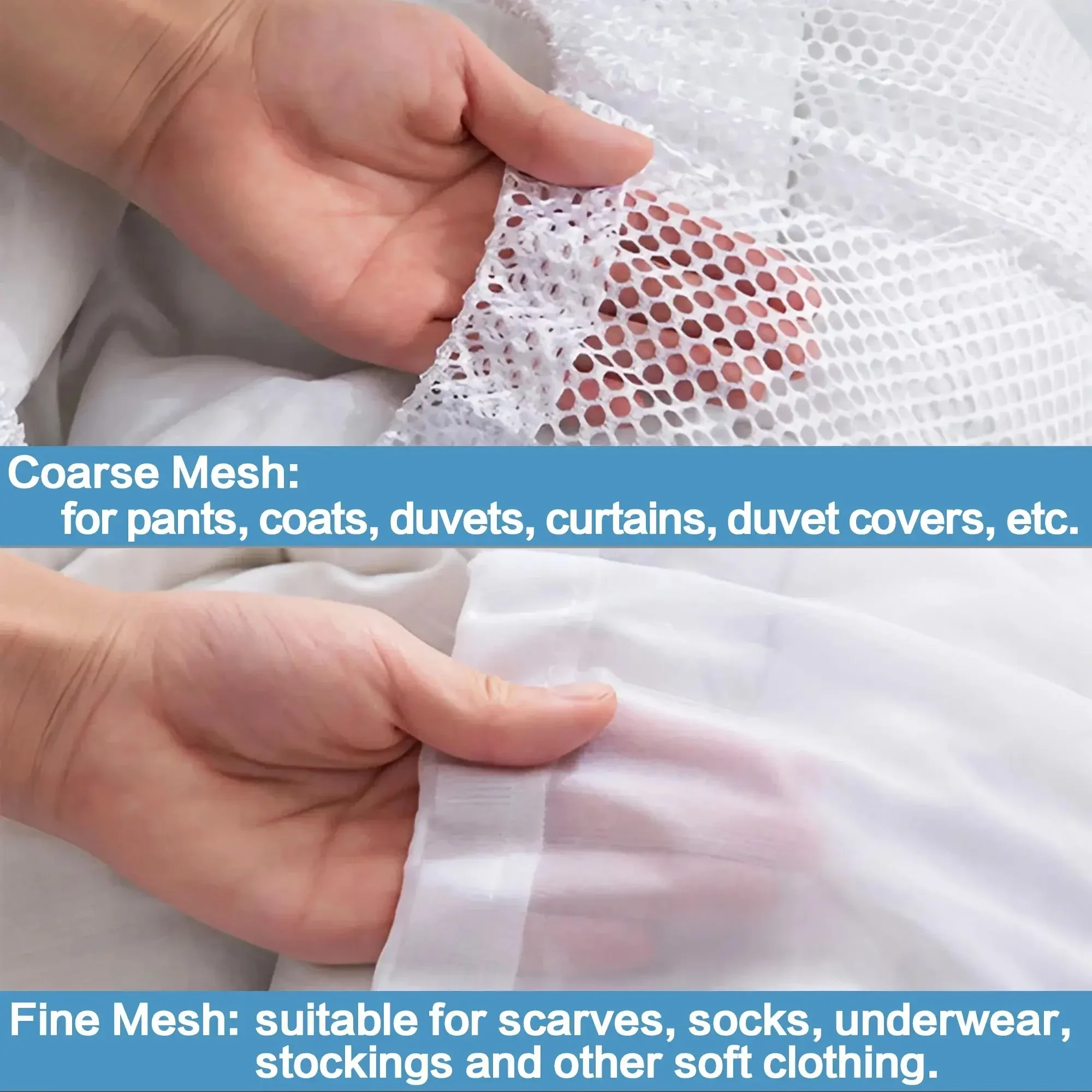 Mesh waszak - wasbaar in de machine, reizen en wasgoed, met trekkoordsluiting voor blouses, kousen en ondergoed