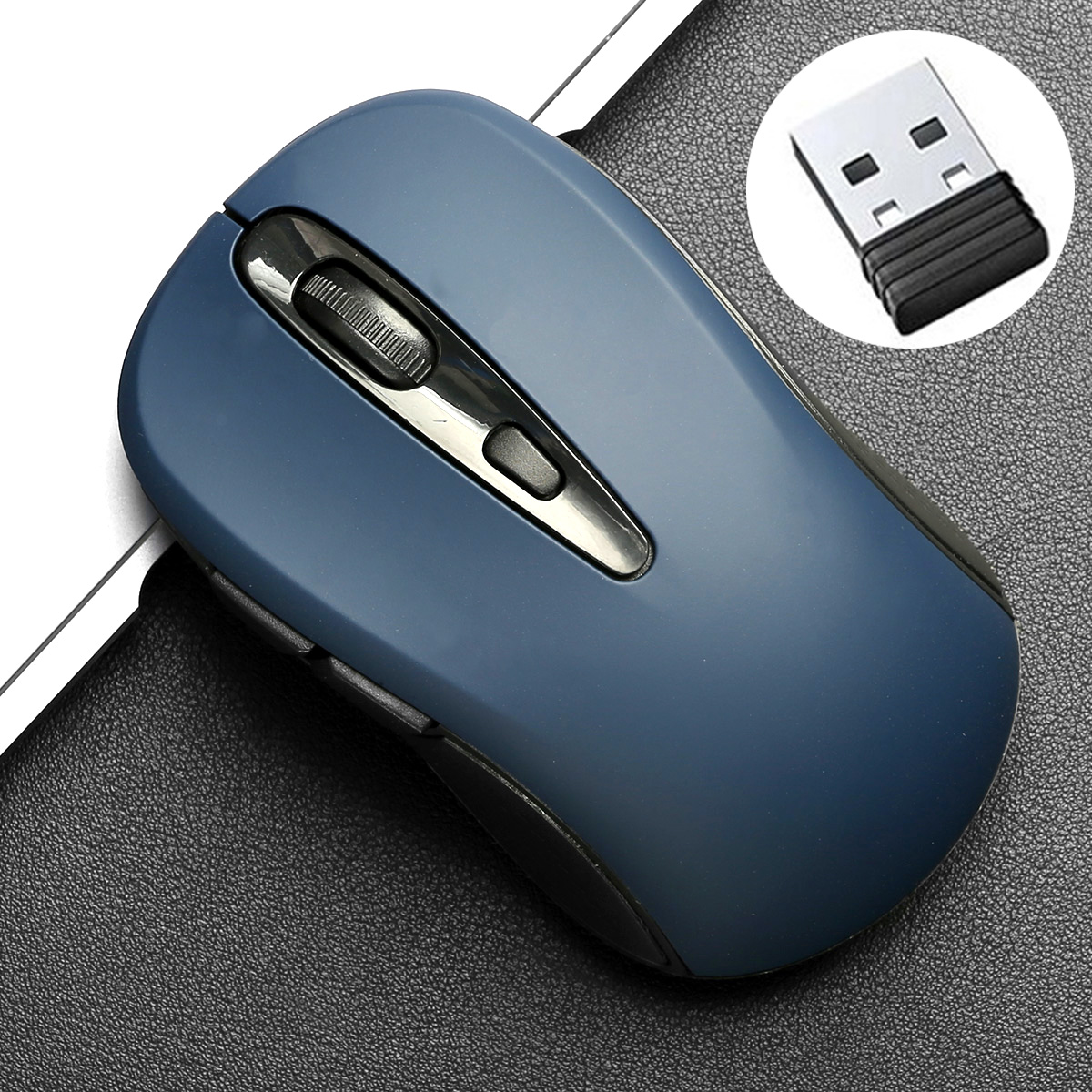 Trådløs gamingmus med usb-modtager 2.4g trådløs mus 1600 dpi optisk sensor til bærbar computer/win/mac gamermus til computer: Gul