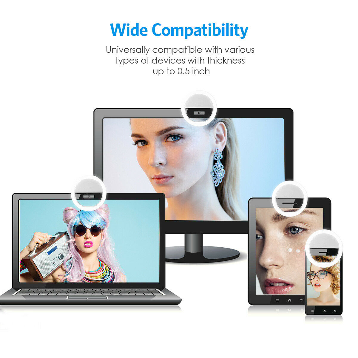 Draagbare Selfie Ring Licht Telefoon Flash Vullen Licht Led Camera Clip-On Telefoon Selfie Lamp Video Enhancing Up usb Oplaadbare