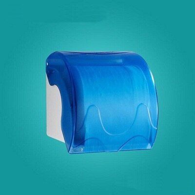 ! 5 farver abs plastmateriale papirrulleholdere badeværelse vævskasse, hotel / toilet vandtæt papirholdere vægmonteret: Blå