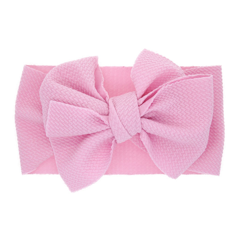Bandeau à gros nœud pour bébé | En tissu noué de , accessoires pour cheveux, BH615: Pink