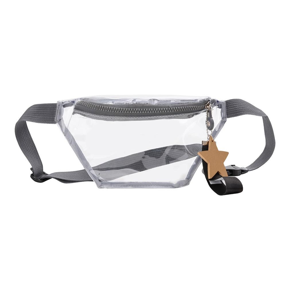 Frauen Klar PVC Transparent Fanny Pack Neue Taille Tasche Mädchen Crossbody PVC Schulter Taschen Messenger Taschen Bolsa Femenina: Type A Grey