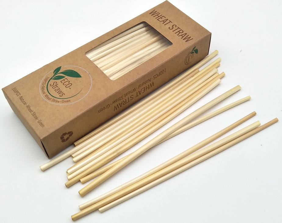 1000Pcs Natural Wheat Straw Disposable Straws 100% Biodegradable Straws Straw For Home Party Accessorie