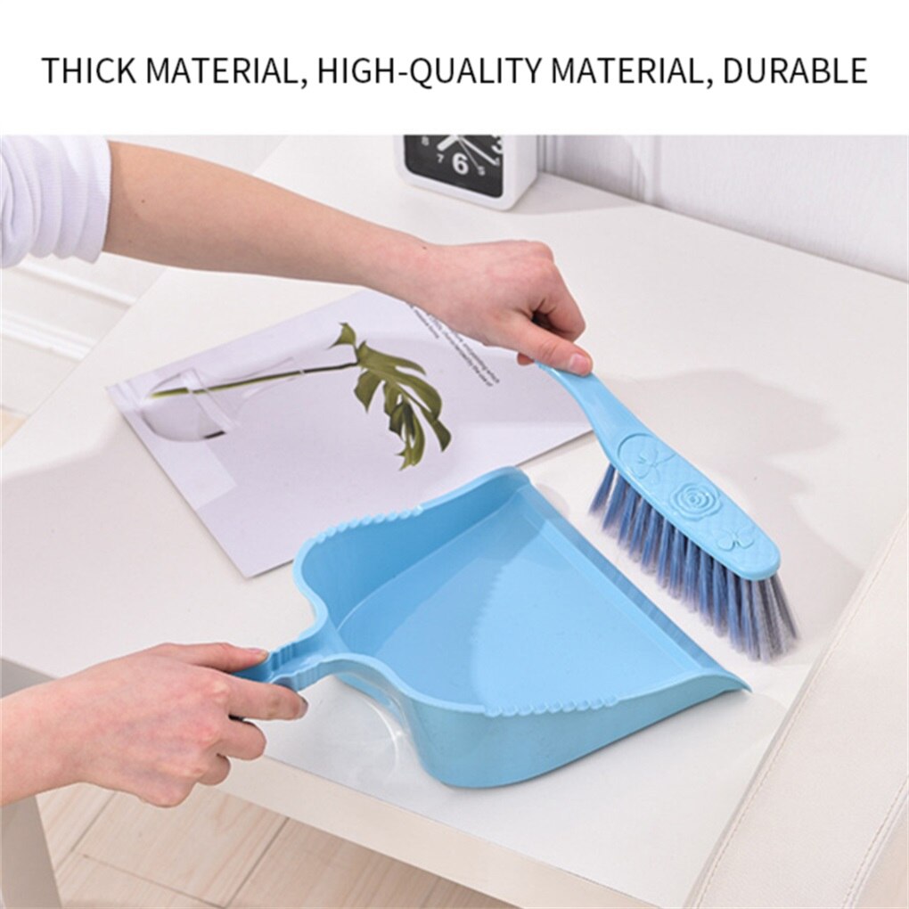 Broom Dustpan Set Mini Portable Plastic Dust Pan Brush for Desktop Keyboard Table Desk Mini Cleaning Tools