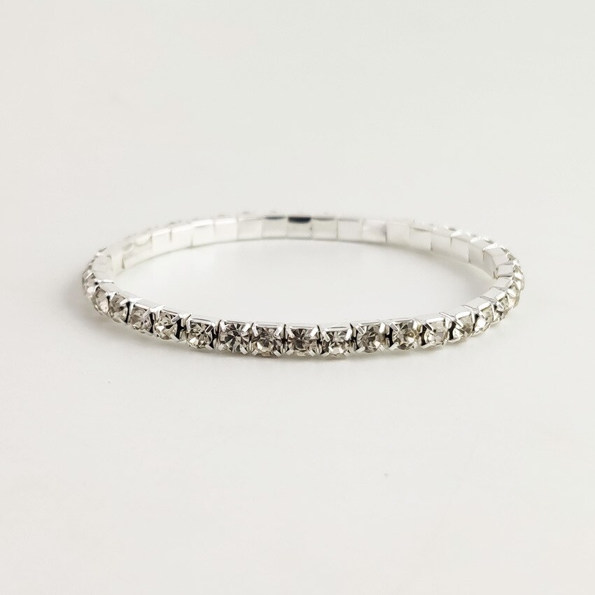 Accessoires Vol Diamanten Armband Voor Vrouwelijke Geïnspireerd Charms Armband Vrouwen Bridal Wedding Fine Jewelry: 1 row