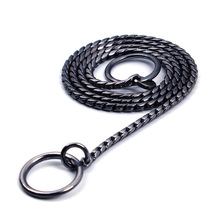 Hond Snake P Keten Training Choke Halsbanden Massief Koperen Choke P Snake Chain Slip &amp; Martingaal Kraag Voor Kleine Medium grote Honden