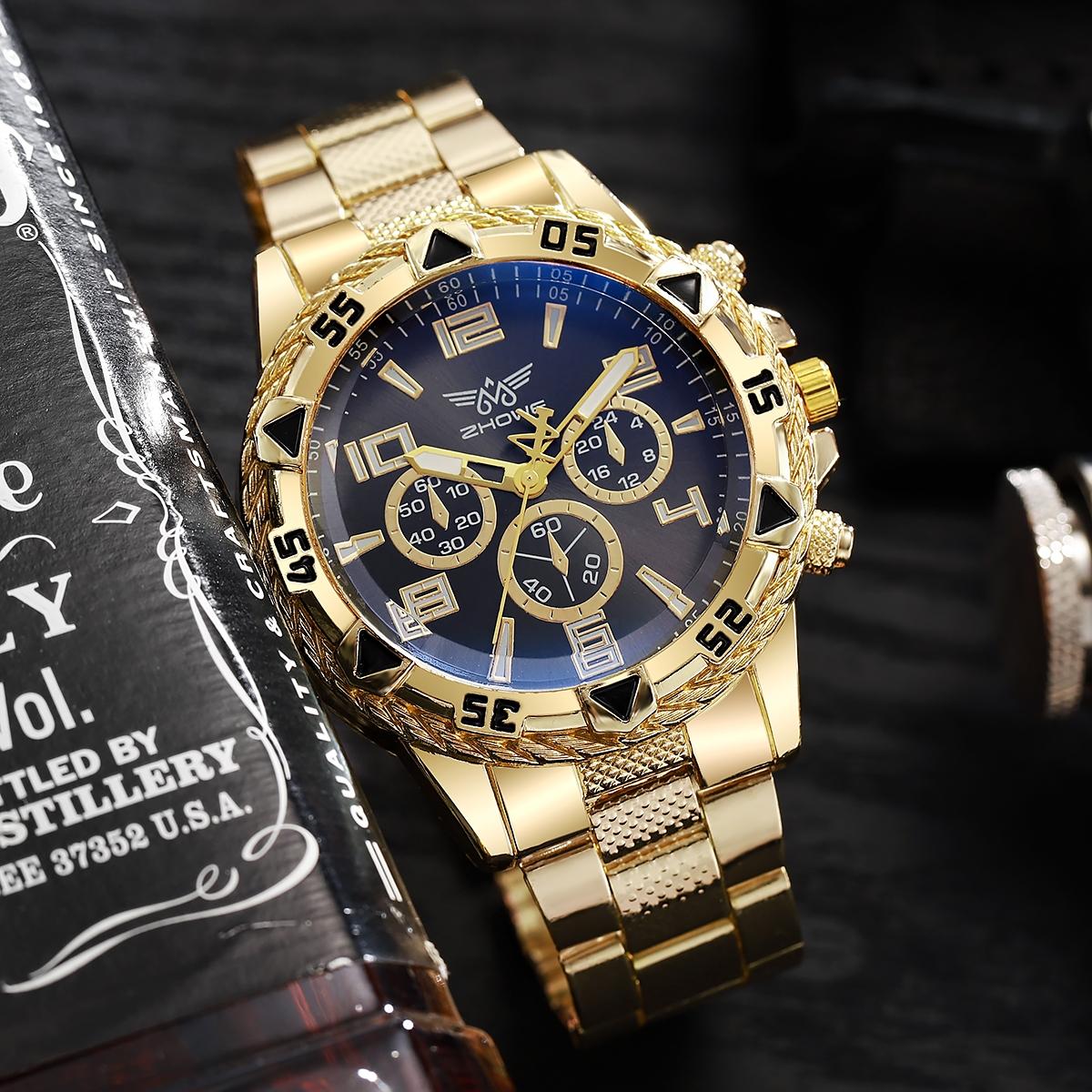 Rock Heavy populaire grand cadran hommes montres à Quartz horloges mannen mуж sengе montre-bracelet pour homme de de luxe Relogio Masculino Saat
