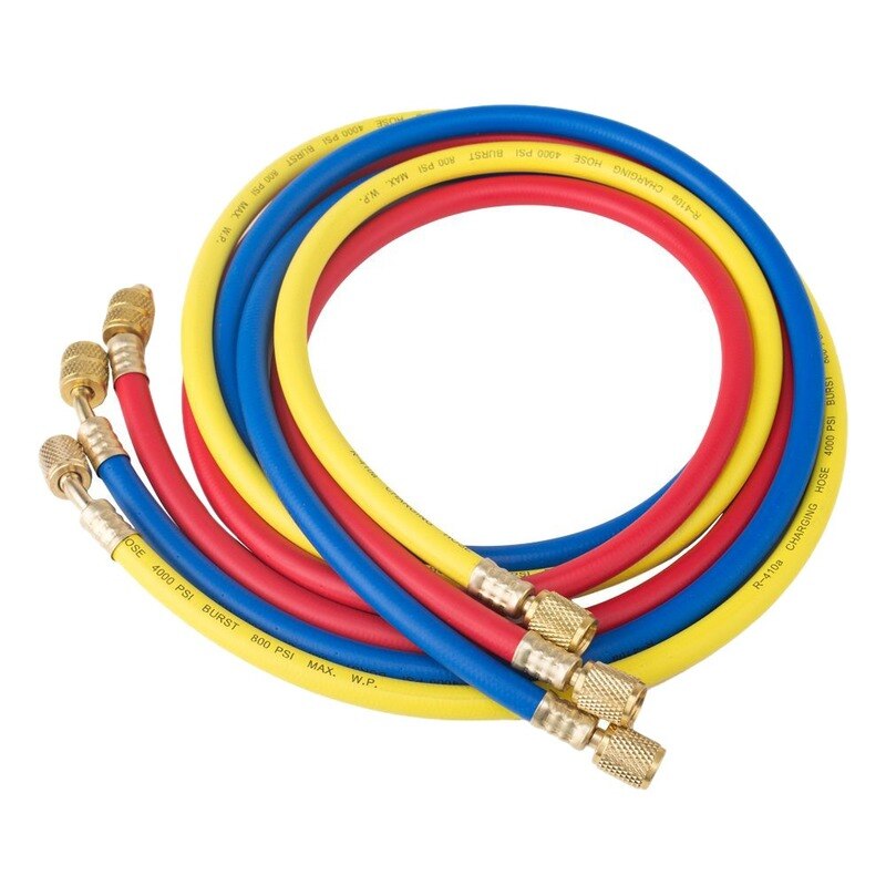 Refrigerant Hoses 60" 1.5m A/C Charging Hose Set for HVAC Air Condition Refrigerant R12 R22 R502