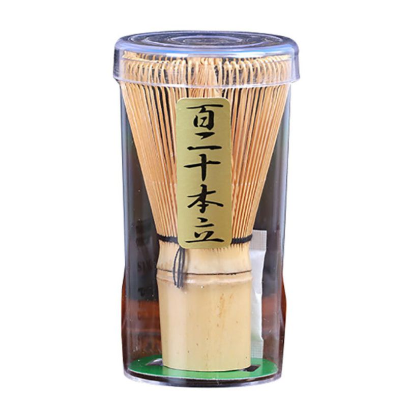ANCLLO Zwarte Bamboe Chasen Matcha Powder Whisk Tool Japanse Thee Ceremonie Accessoire 75-80 griffen