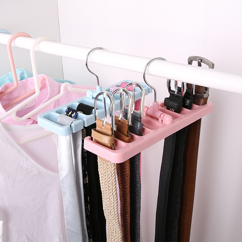 Multifuction Lagerung Krawatte Gürtel Organizer rotierend Krawatten Aufhänger Wandschrank Organisation Schrank Abschluss Gestell-Platz Sparer 66CY