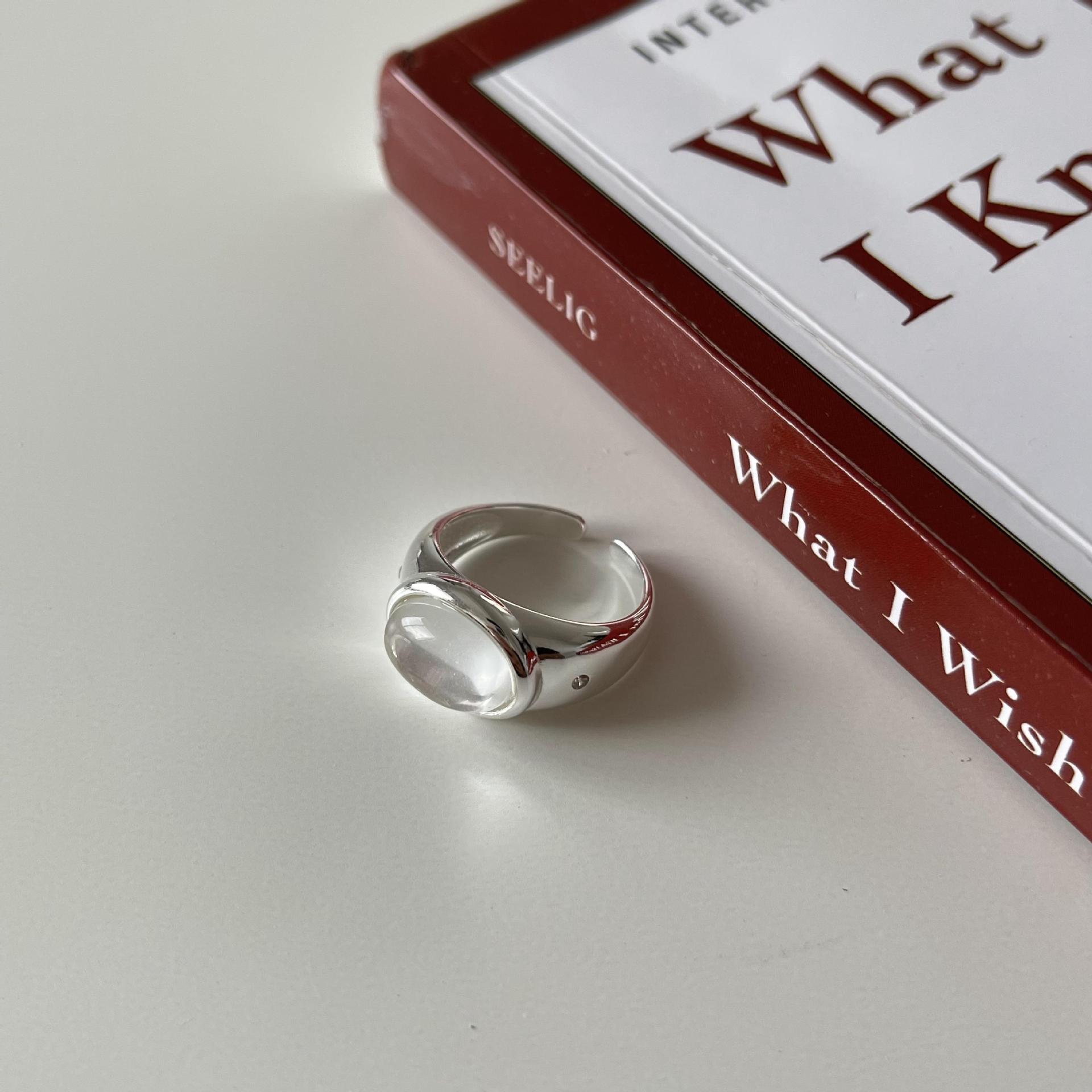 Shanice SS925 Sterling Zilveren Open Ring Koreaanse Versie Van Ins Niche Gevoel All-Matched Zirkoon Irreg Verklaring Vinger ringen