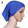 Pañuelo islámico musulmán para la cabeza para mujer, cubierta de algodón, Hijab, 943W,: Blue