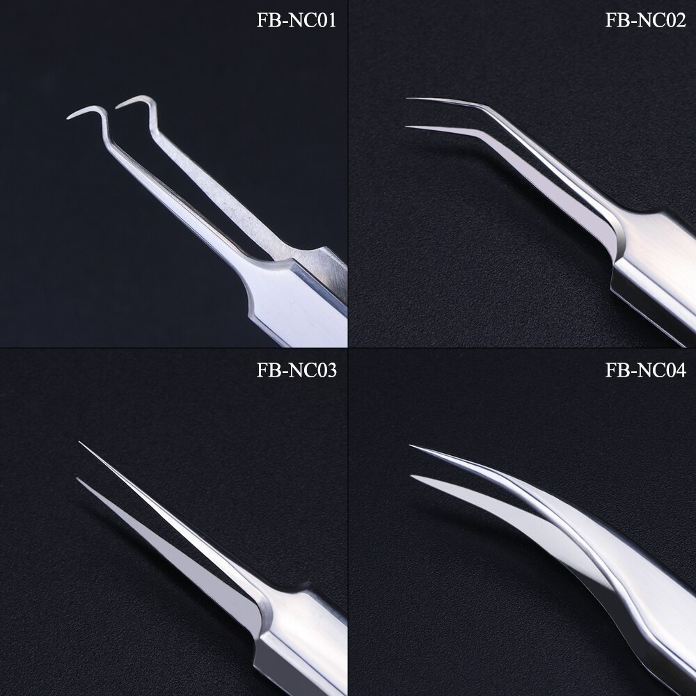 STZ 1pcs Professionele Mee-eter Pincet Wimper Extension Clip Charmes Dames Makeup Tools Nail Art Decoraties Picker FBNC01-04