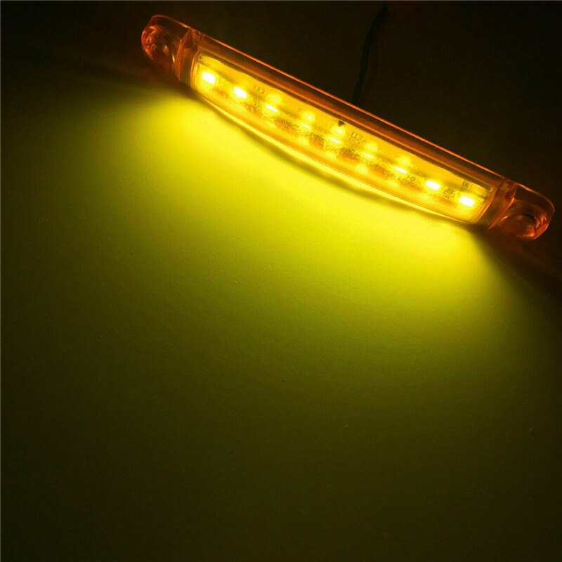 Luz LED ámbar de 12V para camión, marcador lateral para remolque, luces de liquidación, 9 LED selladas, 20 Uds.