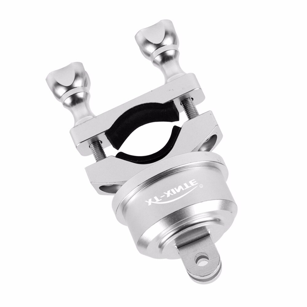 Helmet 360 Swivel Rotating Bar Mount for 22-32MM Selfshot Arm for Gopro 5/4/3 3+ Plus /Sjcam/yi Cycling Skydiving Skiing Silver