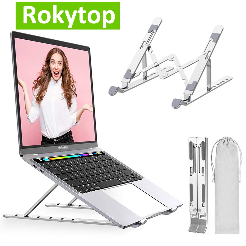 Laptop Stand Aluminium Legering Notebook Stand Opvouwbaar Voor Laptop Base Macbook Pro Holder Verstelbare Beugel Computer Accessoires