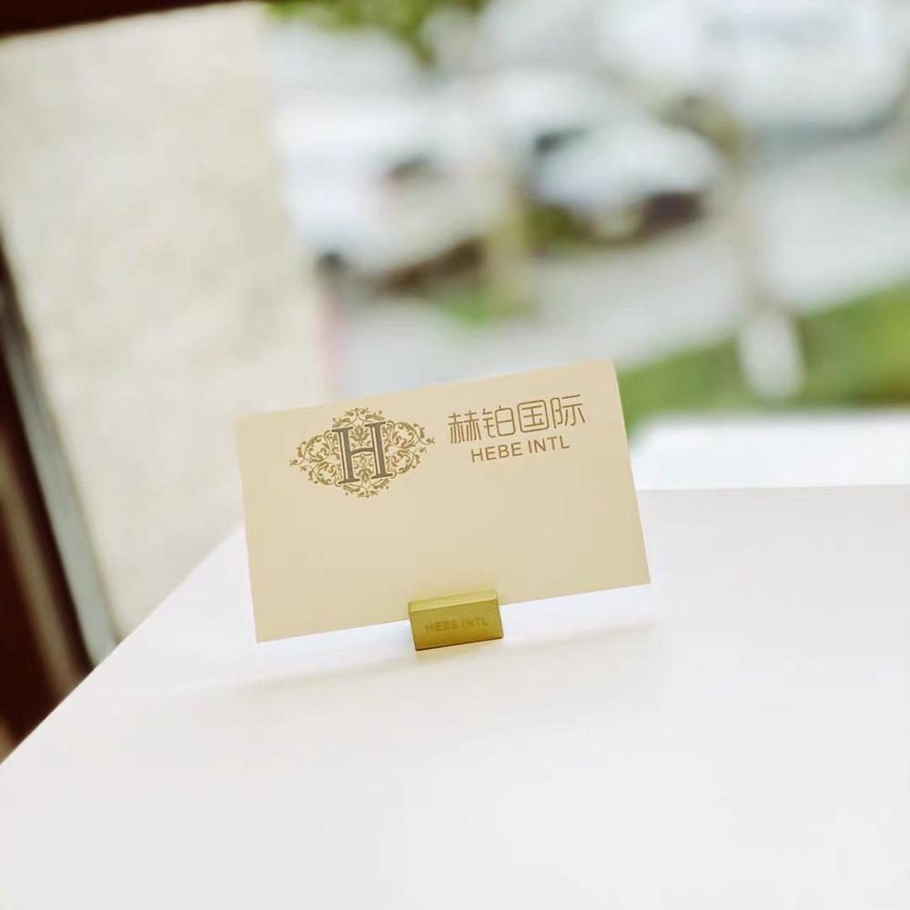 1 pièce laiton carte Base affaires porte-carte photo pince pour Table accessoire laiton carte siège