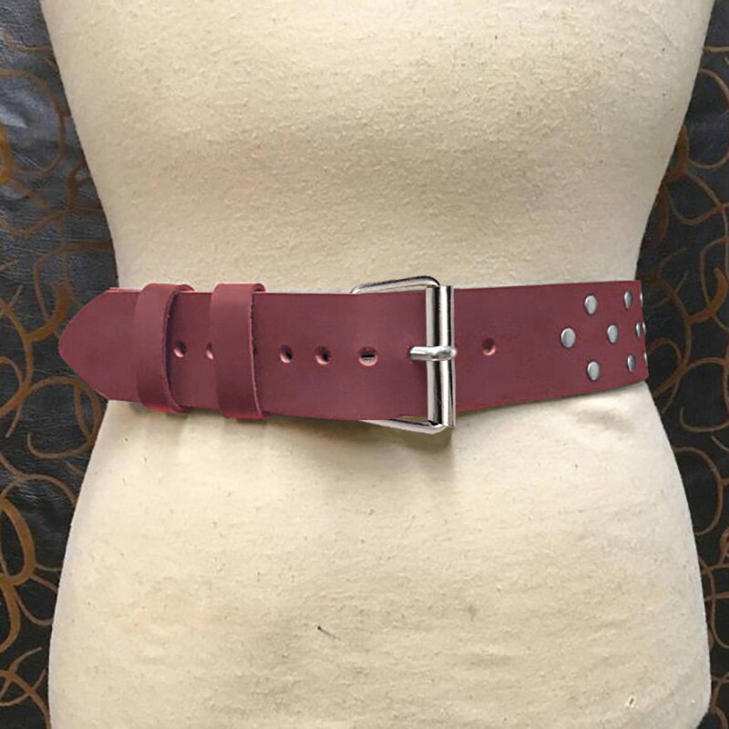 Cinturón grande Vintage Steampunk tachonado, Dagorhir SCA, Guerrero celta, Pirata, aventurero, accesorio de cintura, juego de historia con nudos: Red