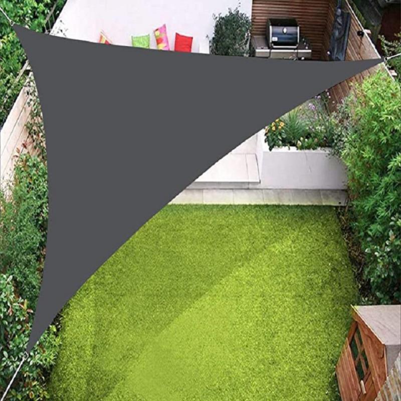 Refugio de vela impermeable Anti-UV, sombrilla triangular de protección portátil para jardín, piscina, Camping, tela de sombra resistente al desgaste: 14 4m