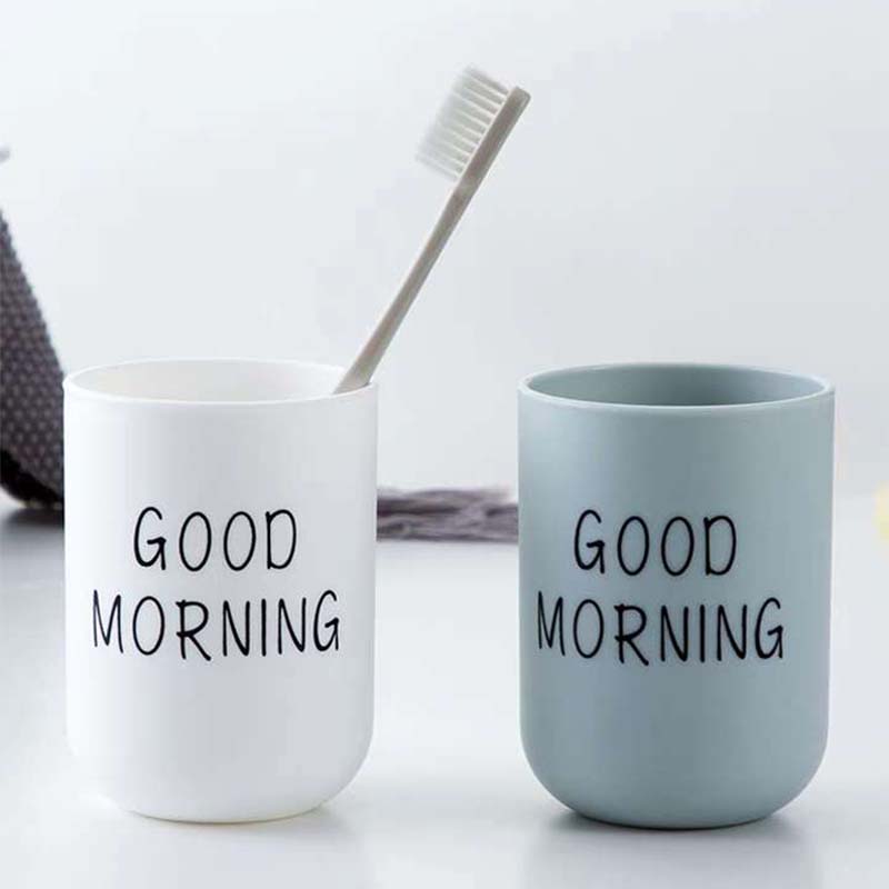 1pcs Simple Nordic Travel Portable Washing Cup Home Couple Plastic Good Morning Toothbrush Storage Cup Bathroom Tumbler Product