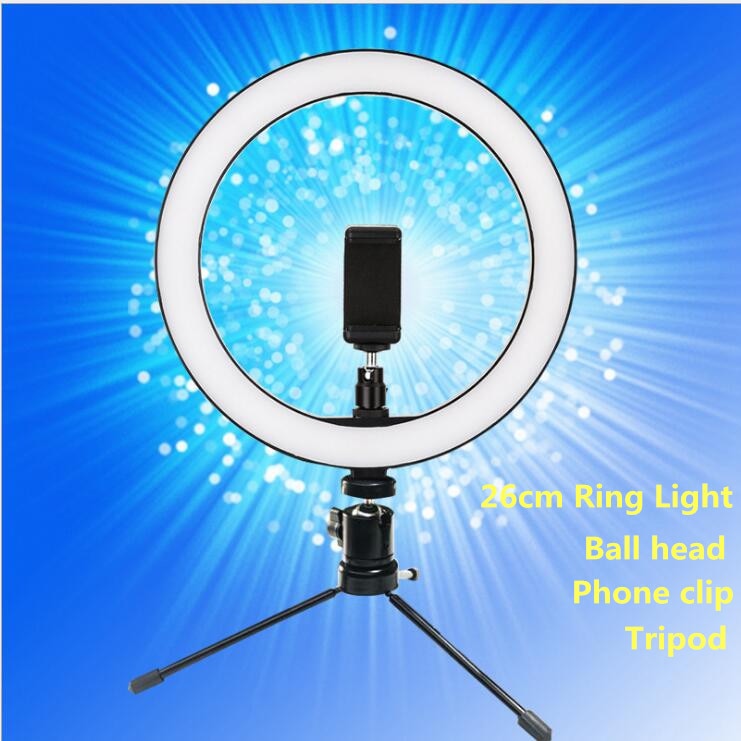 16 Cm/26 Cm Fotografische Studio Selfie 20 Cm Ring Licht 3200 K-5500 K Dimbare Led Verlichting met Usb Kabel Draagbare Desktop Statief