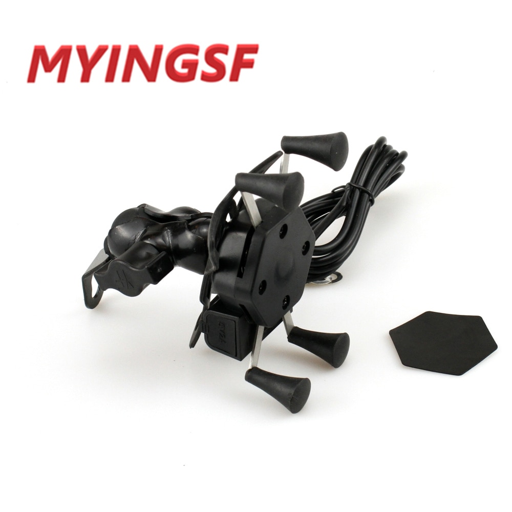 Phone Holder USB Charger for HONDA NC700 NC750 S/X CTX700/DCT CTX1300 ST1300 Motorcycle GPS Navigation Mount Bracket: C